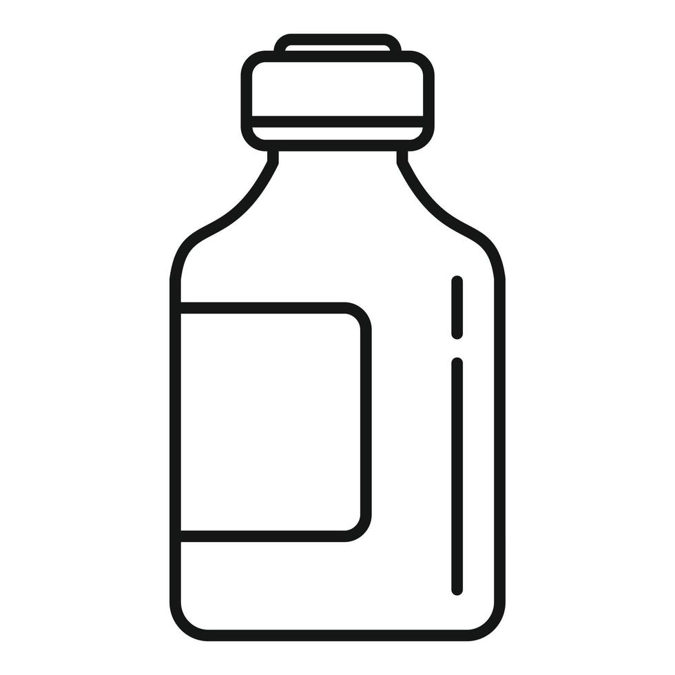 Syrup jar icon, outline style vector