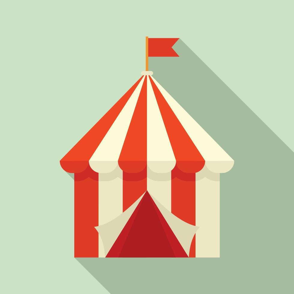 Circus tent icon, flat style vector