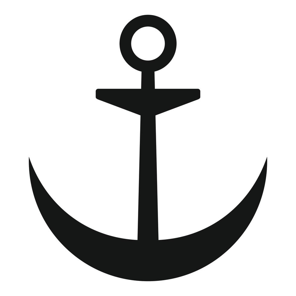 Drawing anchor icon, simple style vector