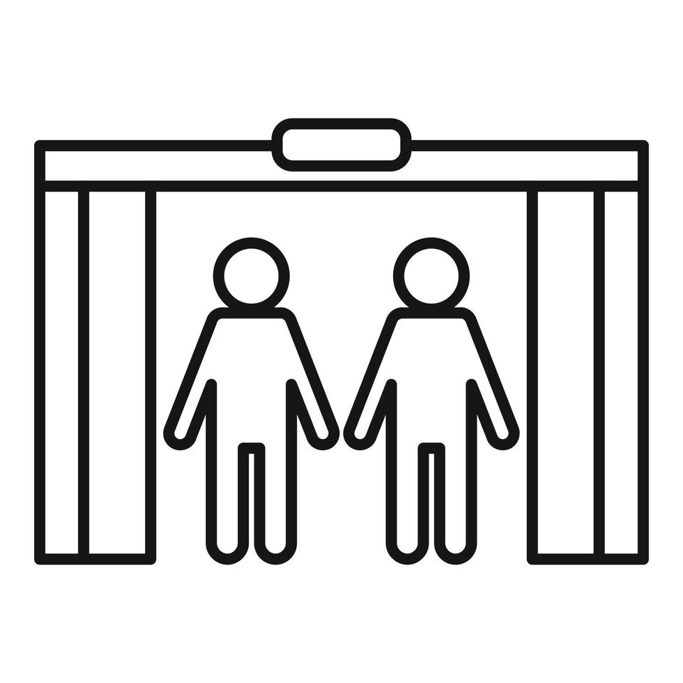 People elevator icon, outline style vector