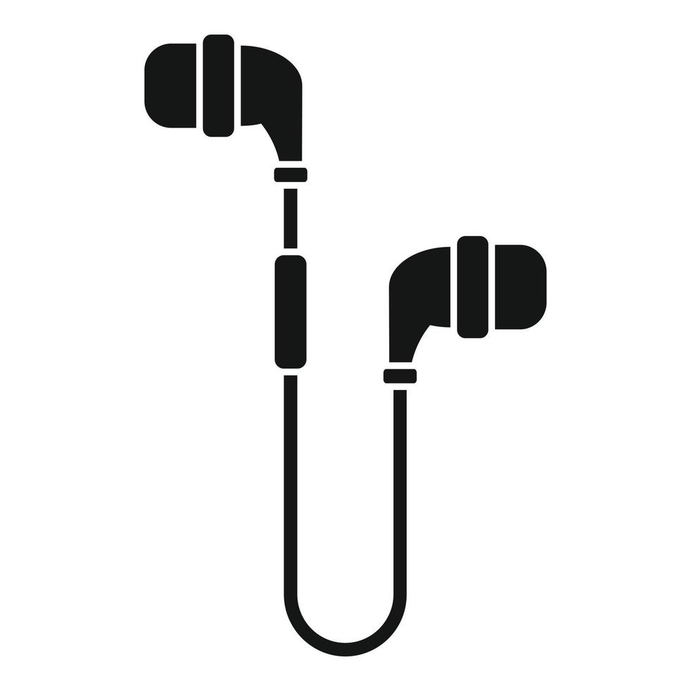 icono de auriculares inalámbricos digitales, estilo simple vector