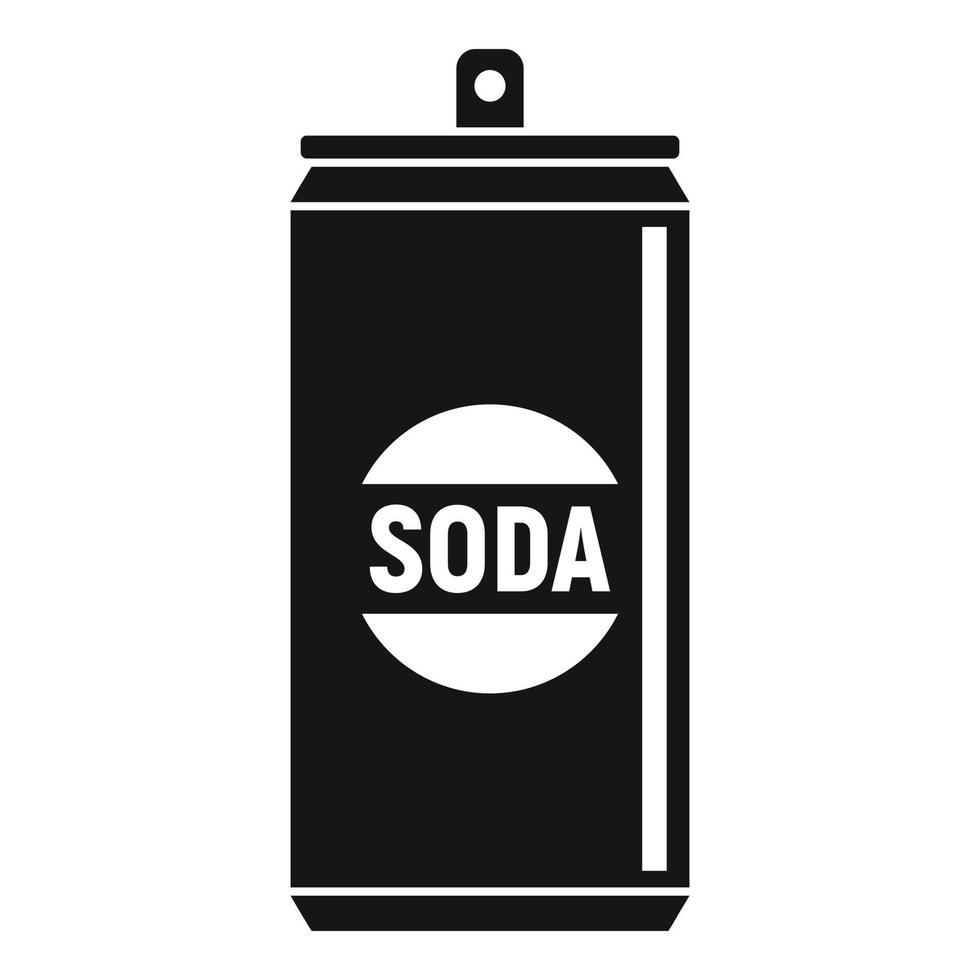 Fruit soda tin can icon, simple style vector