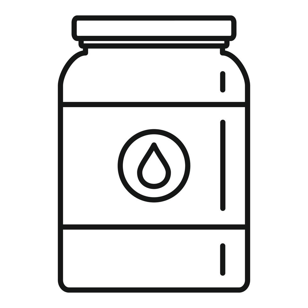 Milk jar icon, outline style vector
