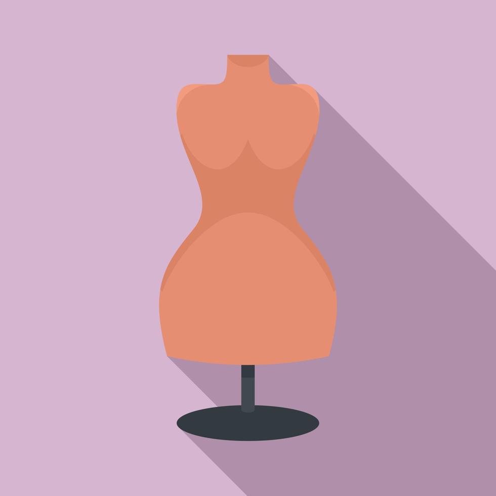 icono de maniquí corporal, estilo plano vector