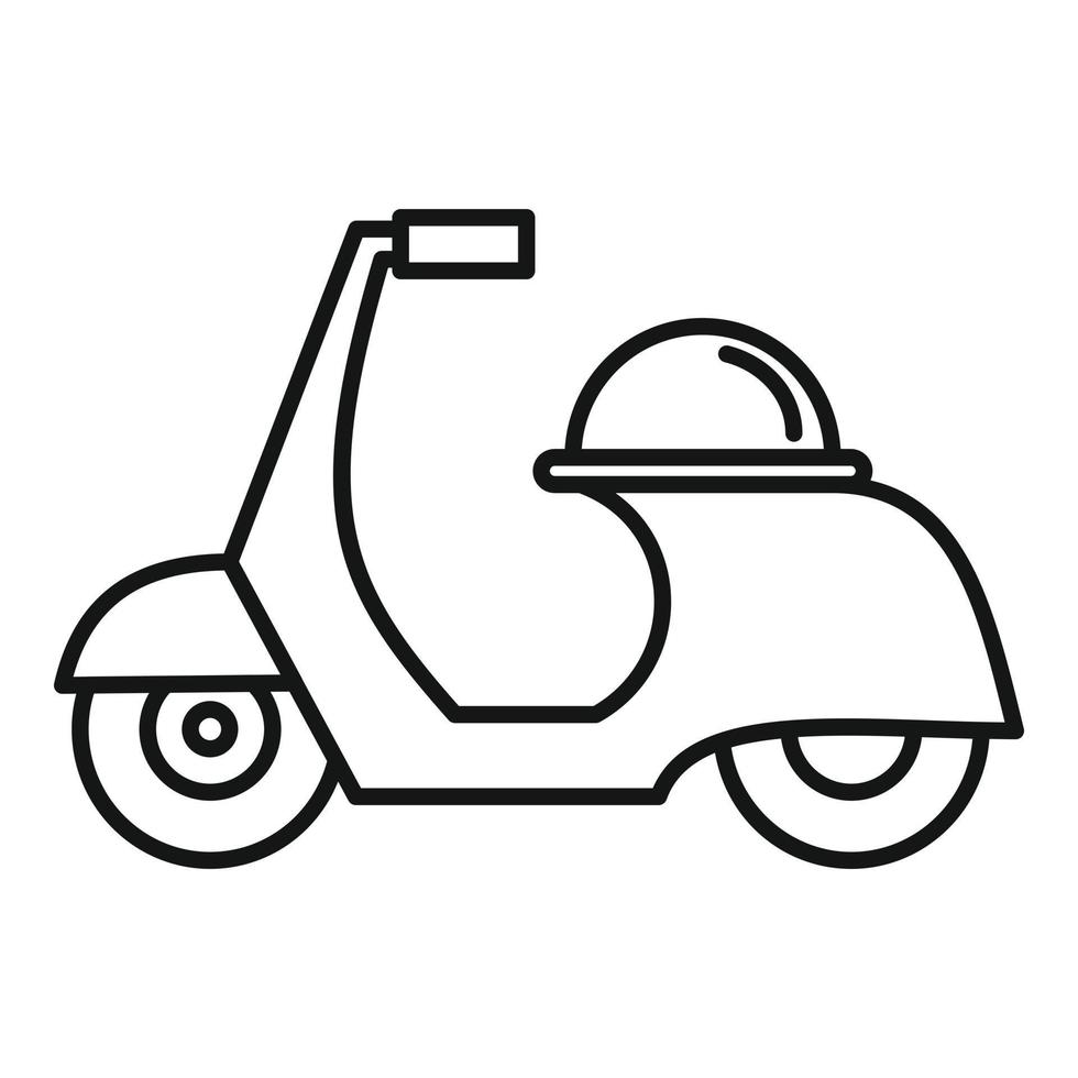 Scooter shipping icon, outline style vector