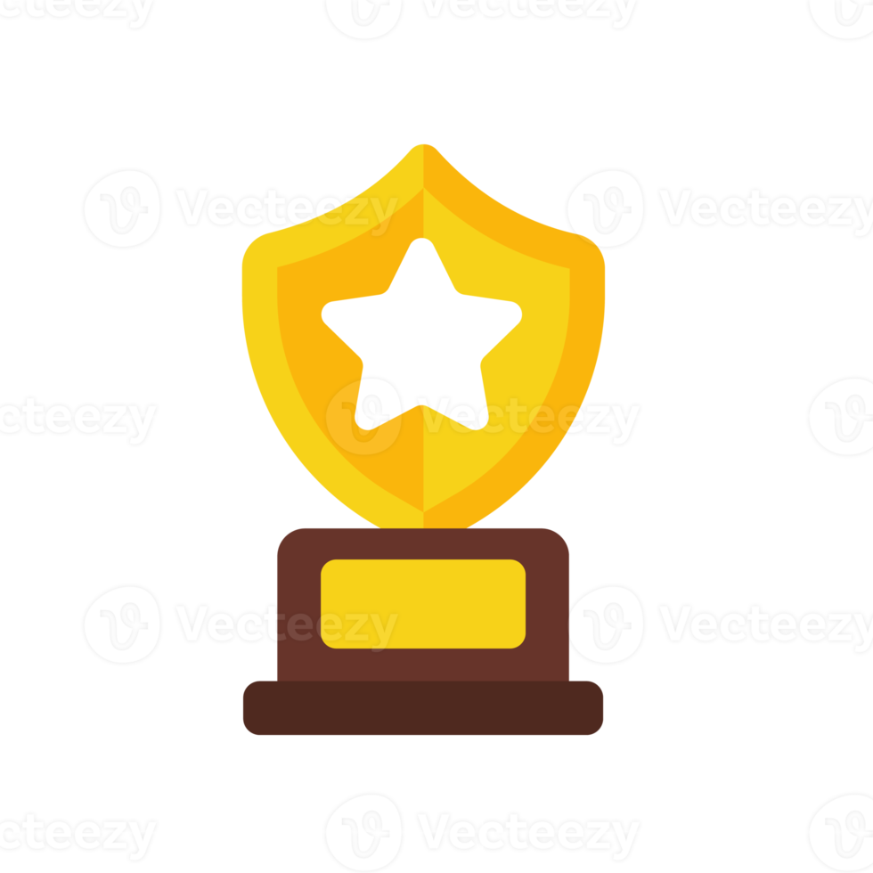 Golden yellow trophy icon For the winner of a sports event png