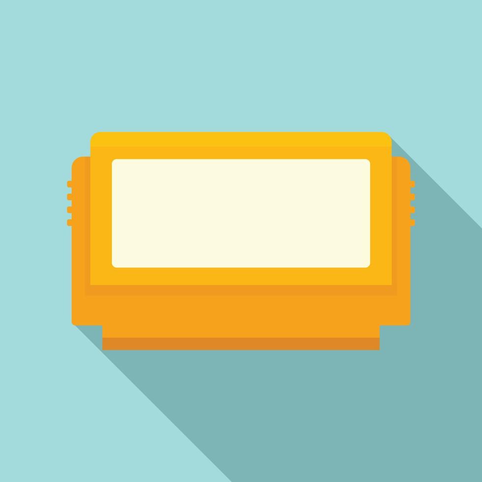 Yellow game console icon, flat style vector