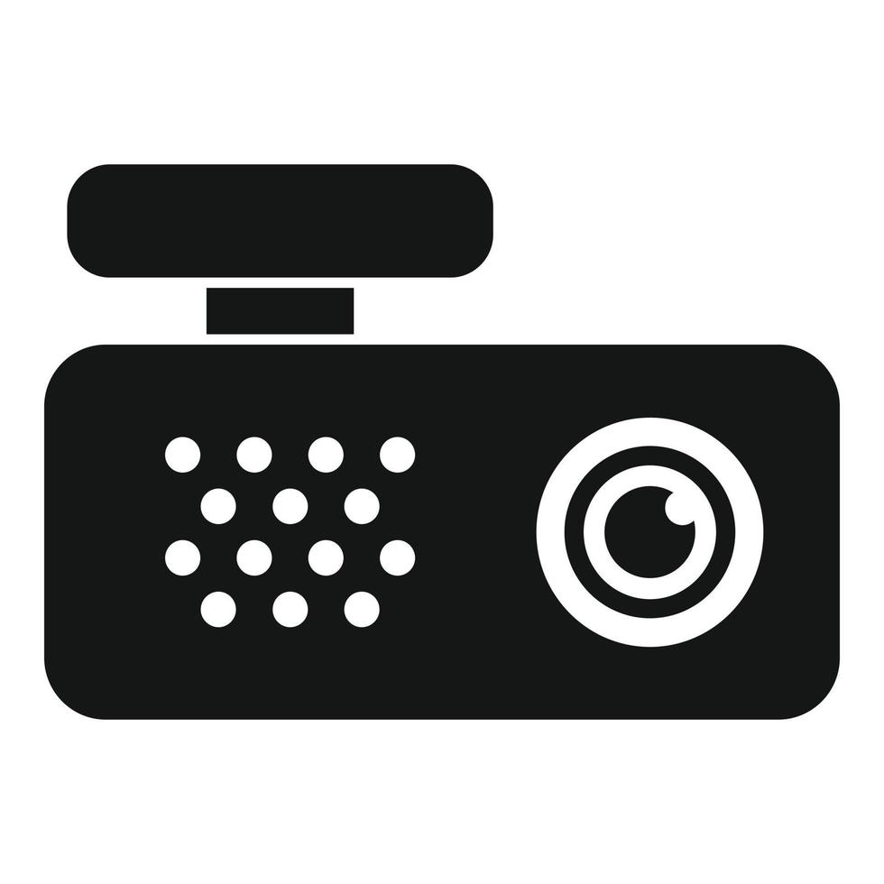 icono de grabadora de coche dvr, estilo simple vector