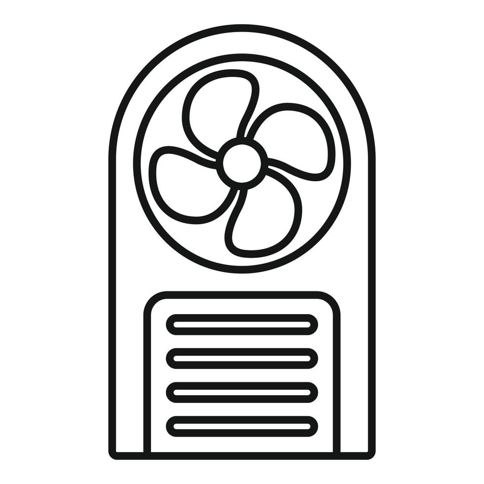 Cooling fan gate icon, outline style vector