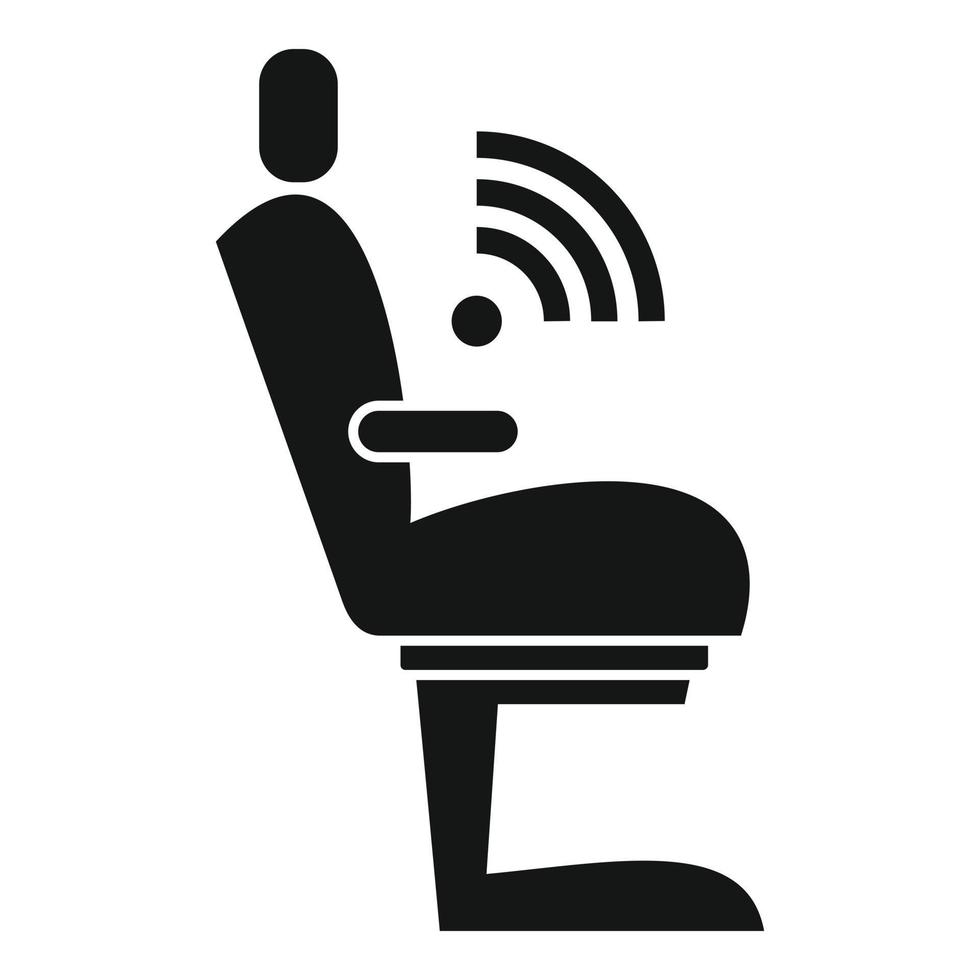 Wifi seat icon, simple style vector