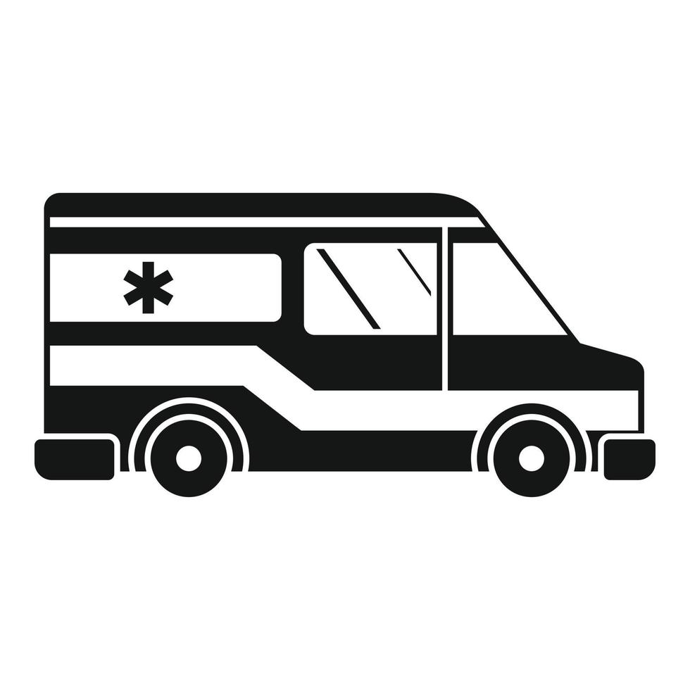 City ambulance icon, simple style vector