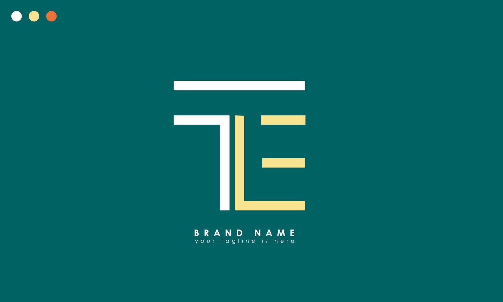 Alphabet letters Initials Monogram logo TE, ET, T and E vector