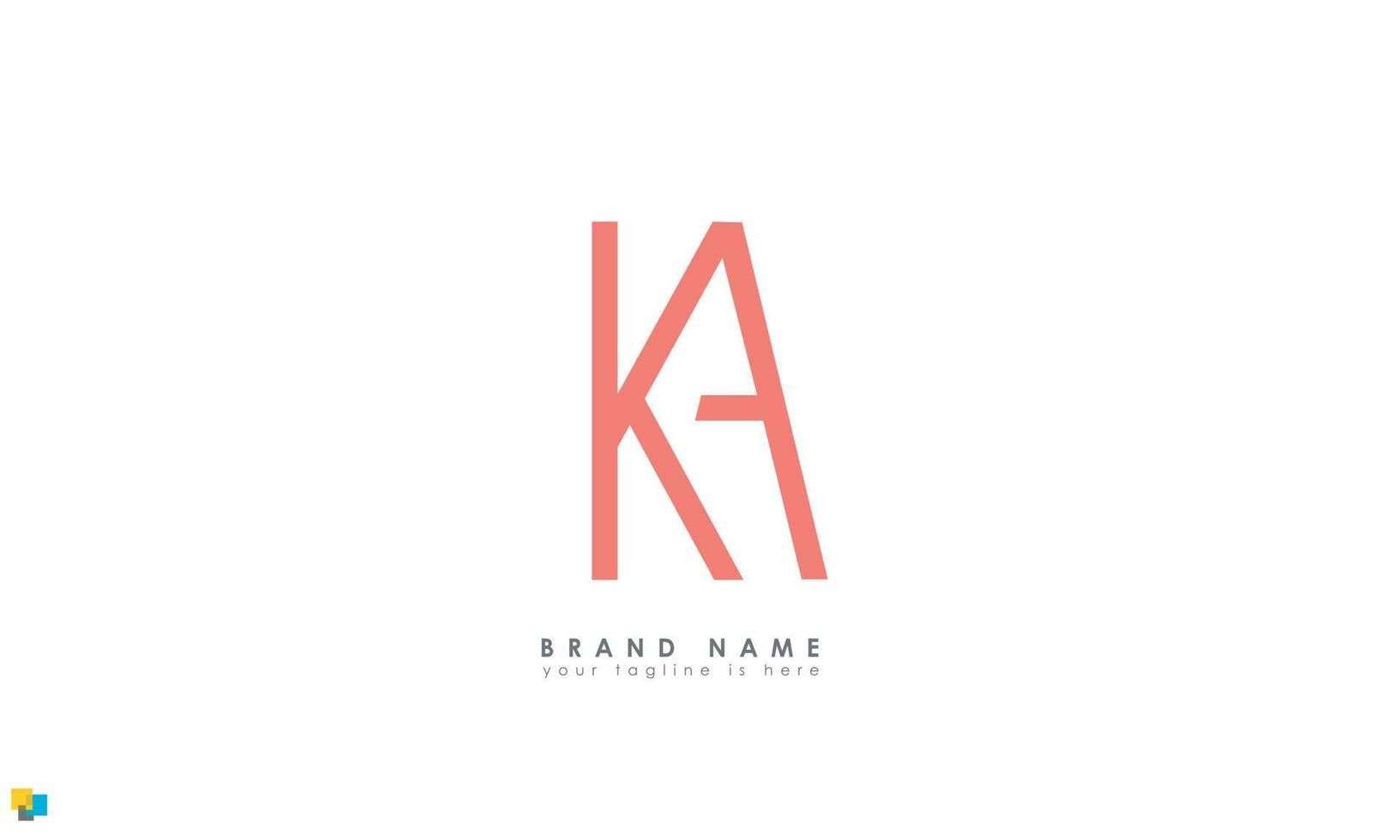 Alphabet letters Initials Monogram logo KA, AK, K and A vector