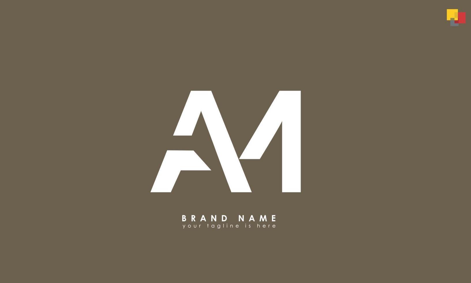 Alphabet letters Initials Monogram logo AM, MA, A and M vector