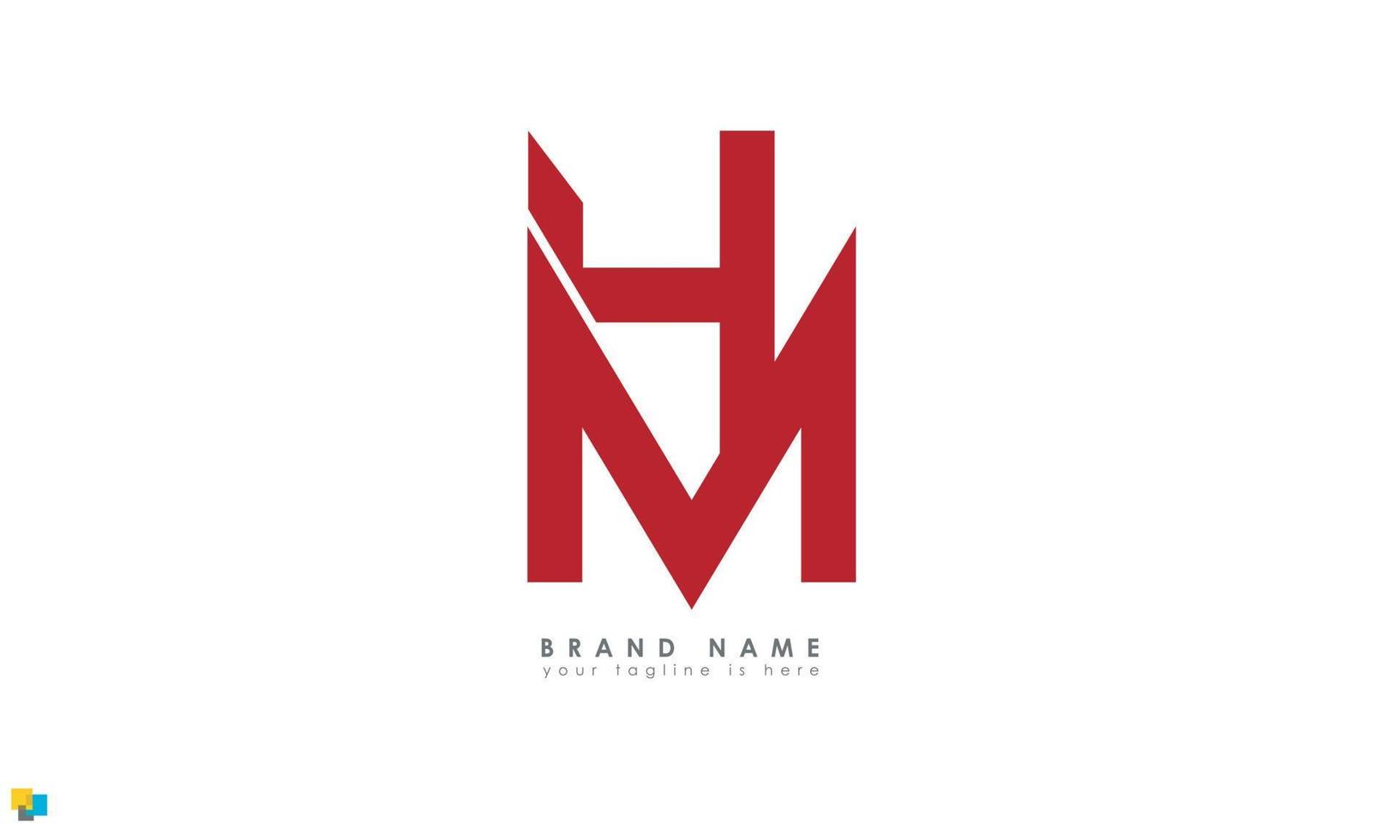Alphabet letters Initials Monogram logo HM, MH, H and M vector