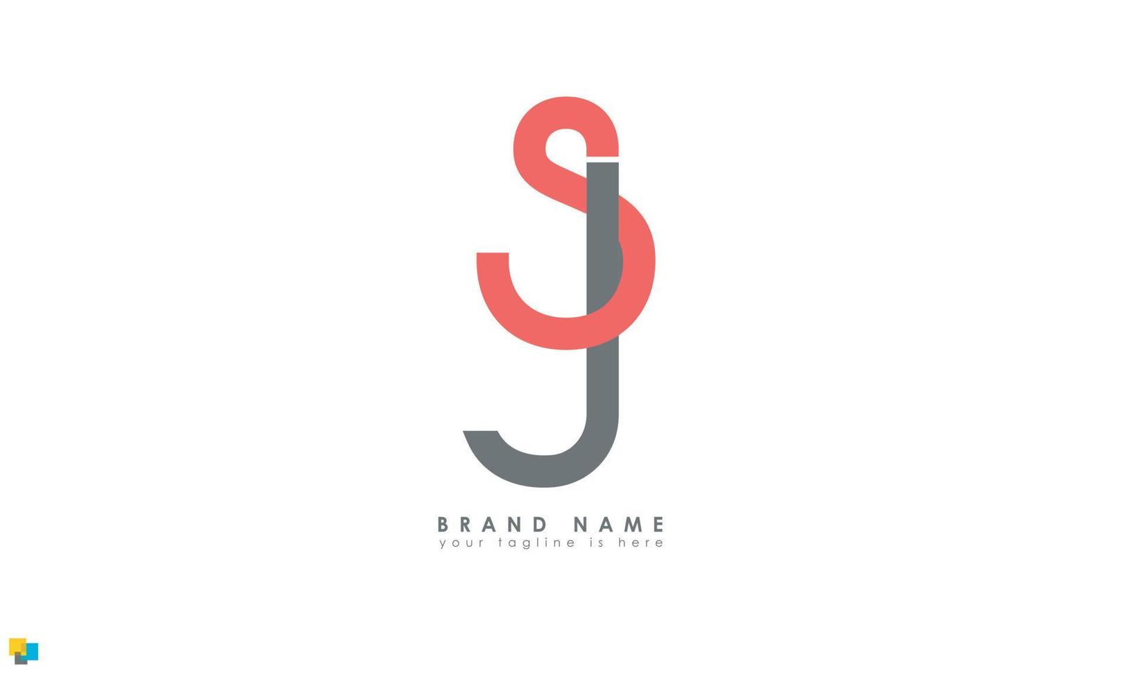 Alphabet letters Initials Monogram logo SJ, JS, S and J vector