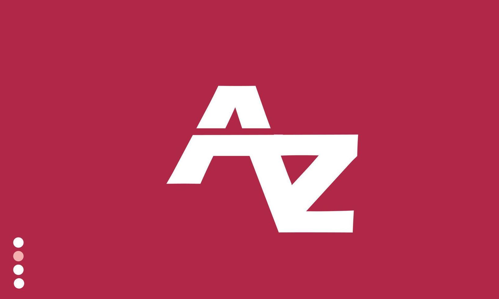 Alphabet letters Initials Monogram logo AZ, ZA, A and Z vector