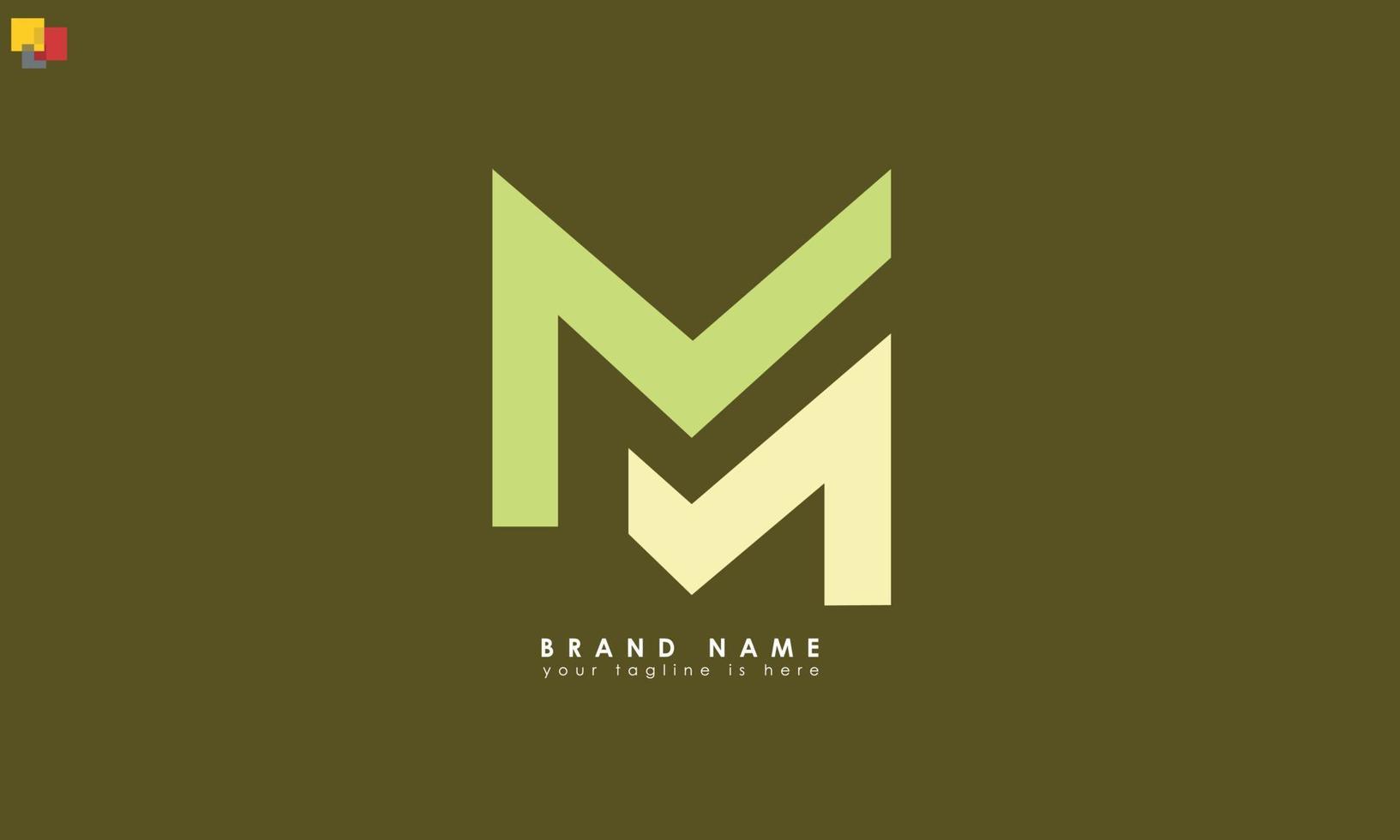 Alphabet letters Initials Monogram logo MM vector