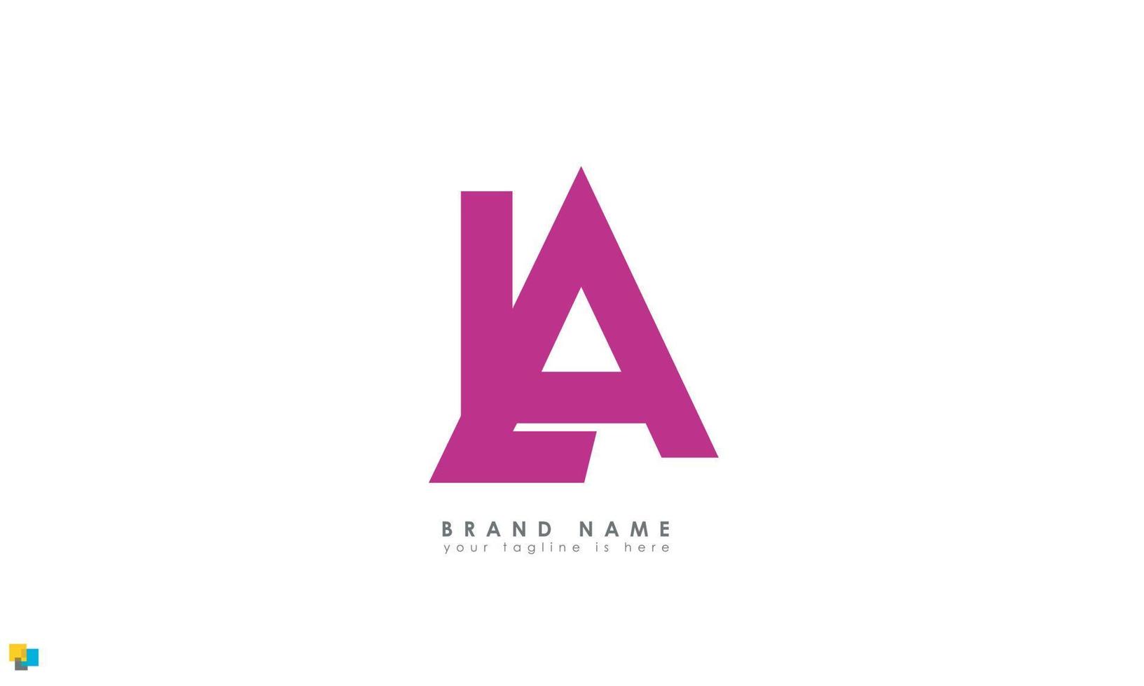 Alphabet letters Initials Monogram logo LA, AL, L and A vector