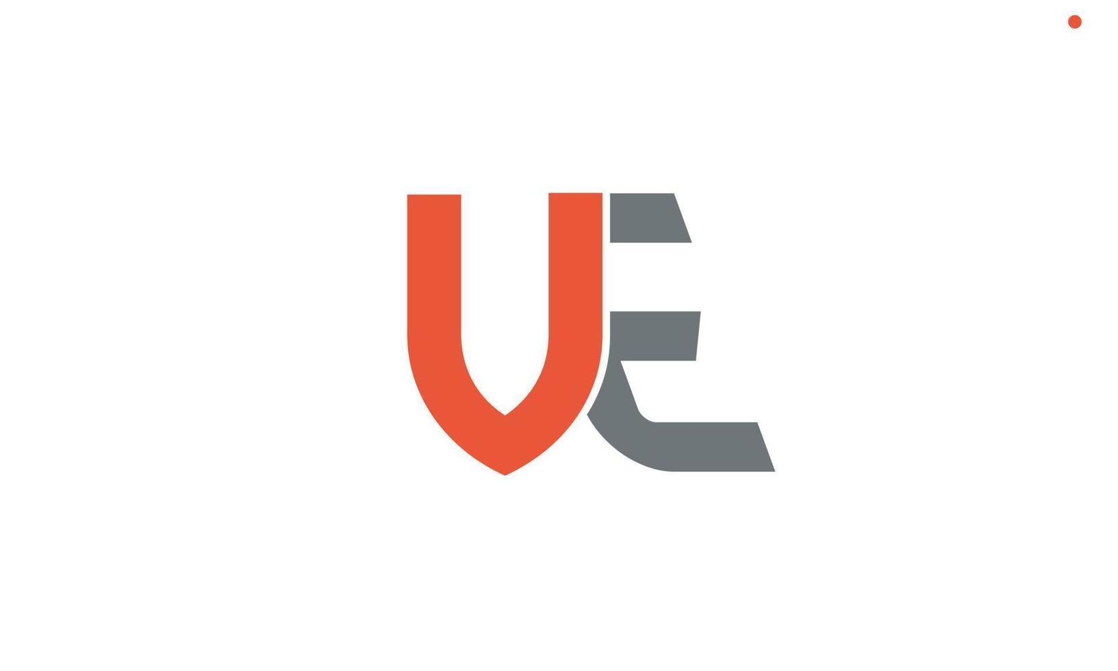 alfabeto letras iniciales monograma logo ue, eu, u y e vector