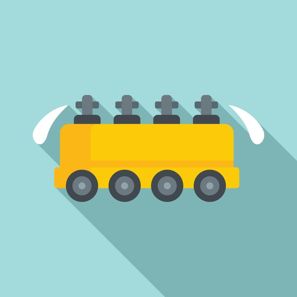 Irrigation machine icon, flat style vector