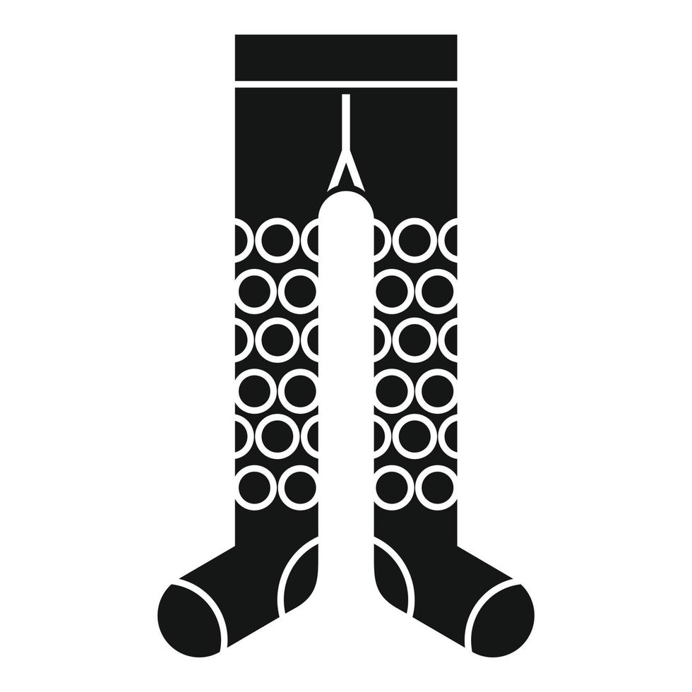 Dotted tights icon, simple style vector