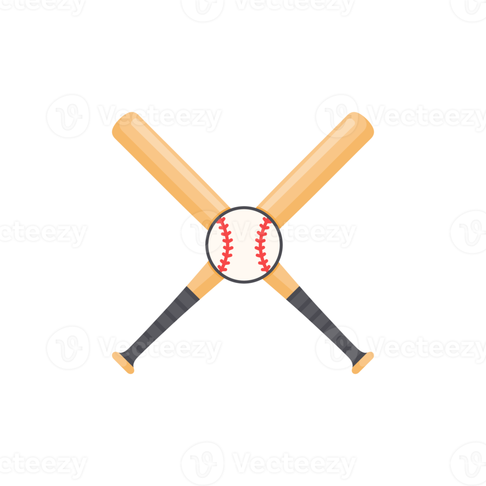 Baseball bats are used to hit baseballs in sporting events. png