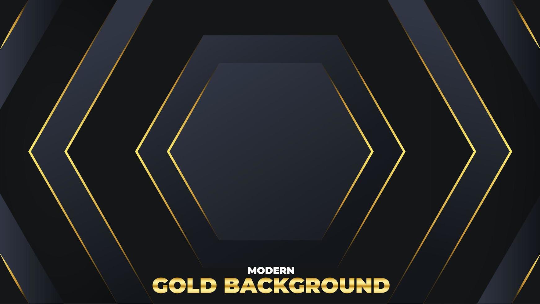Elegant Hexagonal background with golden stroke and Gradient shape elements. luxury Modern flat style modern concept. vector illustration for design