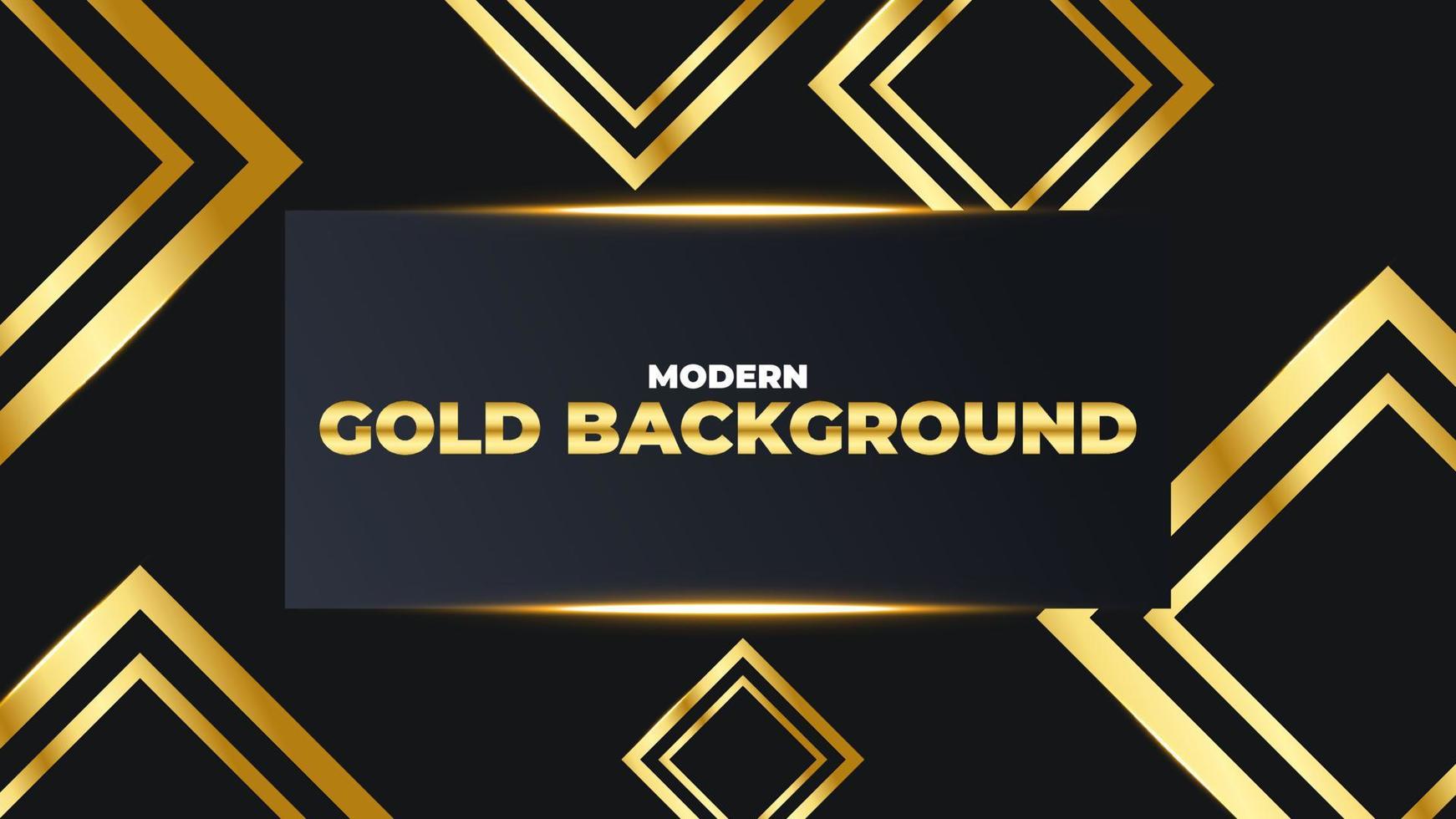 elegante fondo negro con luz dorada y elementos en forma de rectángulo dorado. concepto moderno de estilo plano moderno de lujo. ilustración vectorial para el diseño vector