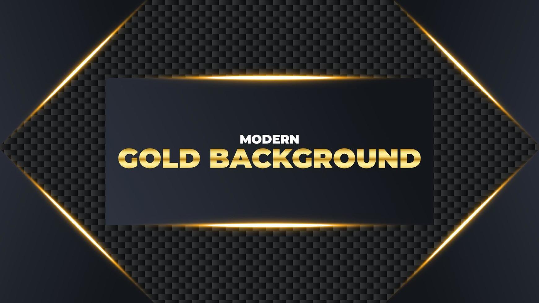 Elegant Carbon background with golden light and rectangle black shape elements. luxury Modern flat style modern concept. vector illustration for design