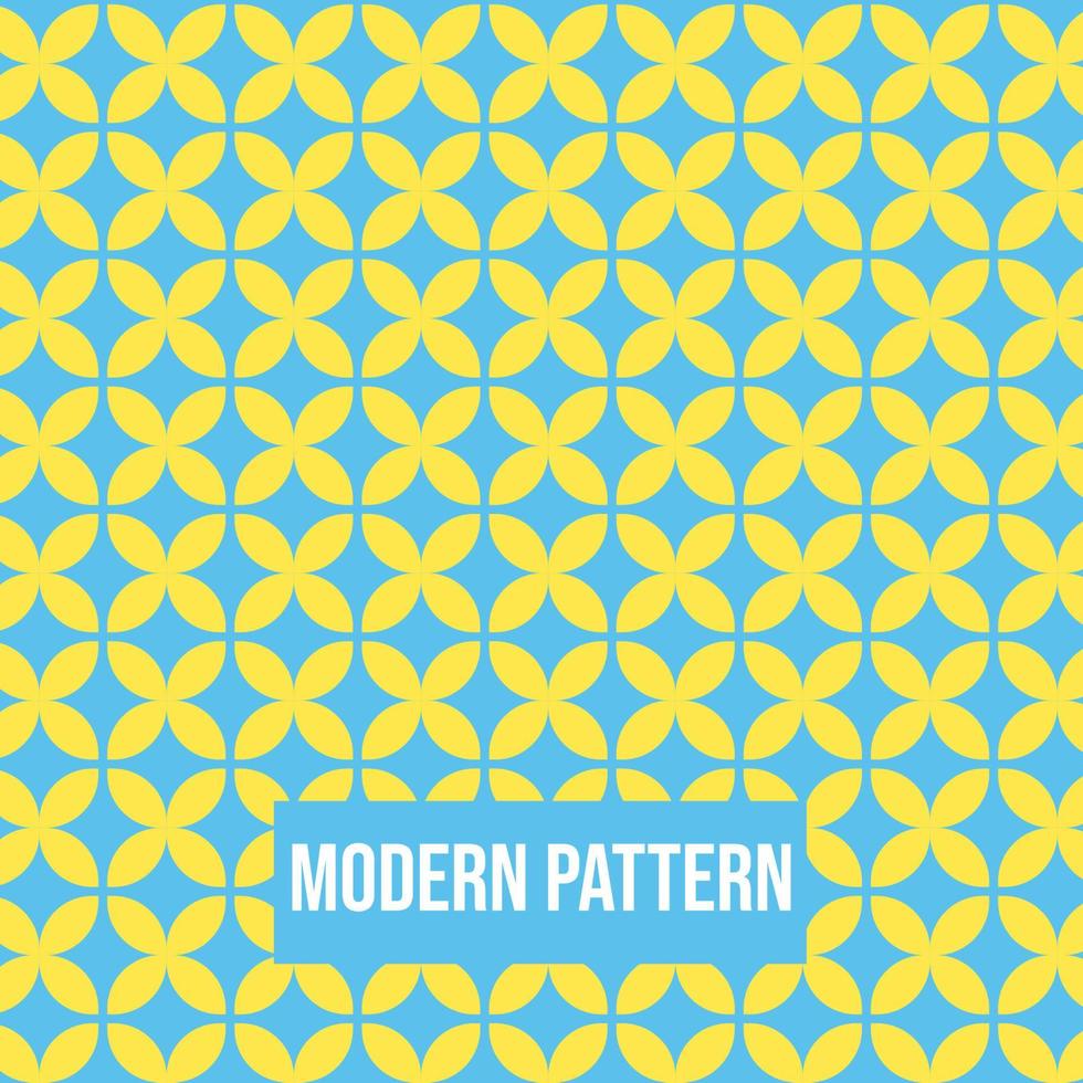 Abstract geometric pattern with flowers pattern seamless vector background. Blue and Yellow texture can be used in cover design, book design, poster, cd cover, flyer, website backgrounds or ads