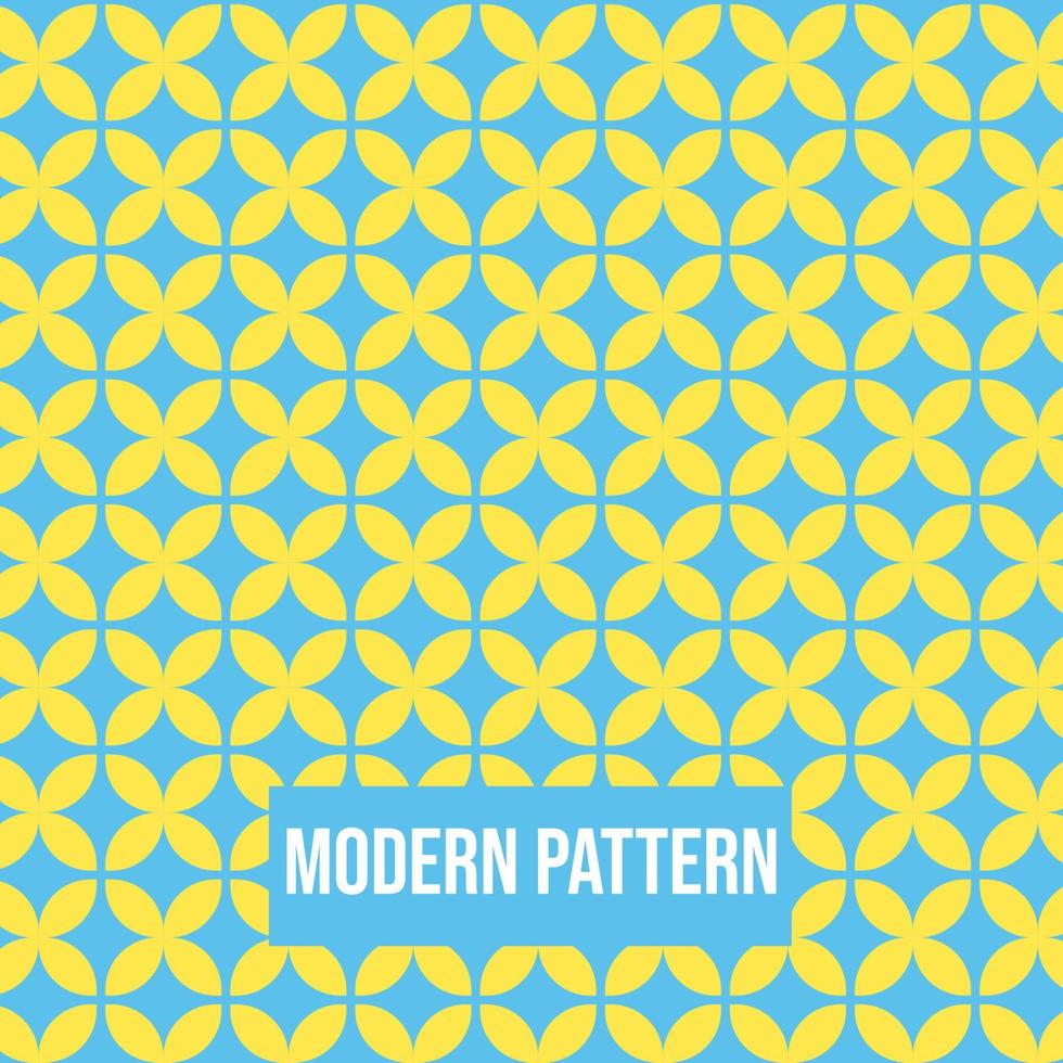 Abstract geometric pattern with flowers pattern seamless vector background. Blue and Yellow texture can be used in cover design, book design, poster, cd cover, flyer, website backgrounds or ads