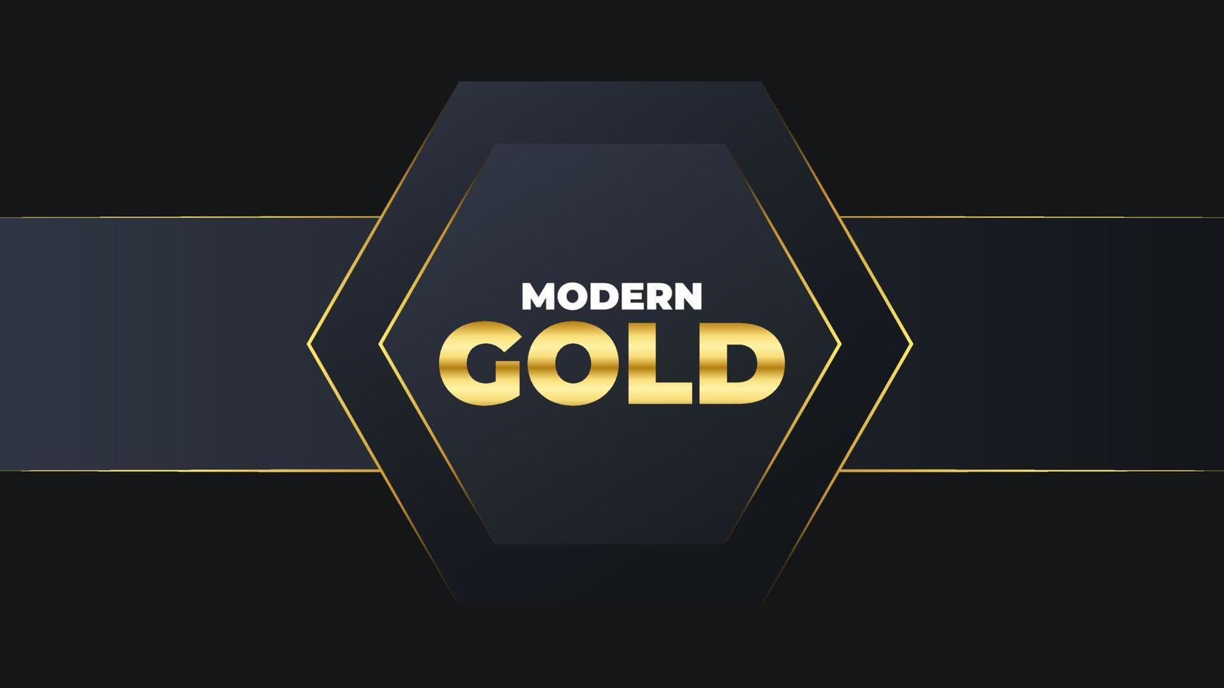 Elegant Hexagonal background with golden stroke and Gradient Hexagon and Bold Strip shape elements. luxury Modern flat style modern concept. vector illustration for design