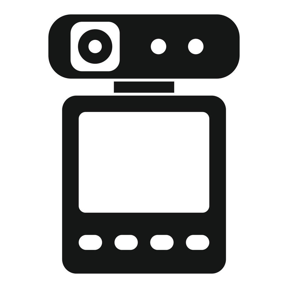 Dvr recorder icon, simple style vector
