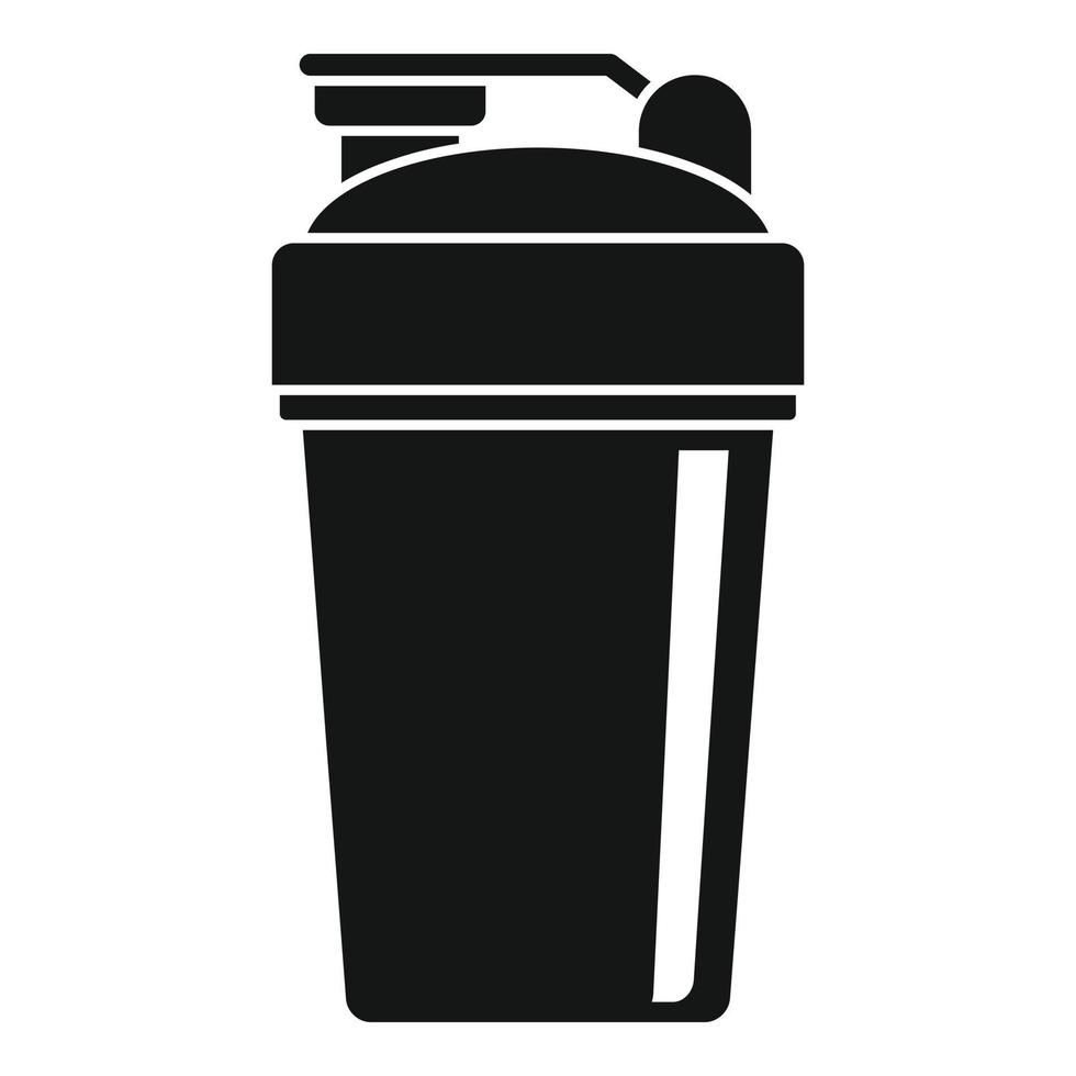 Protein shaker icon, simple style vector