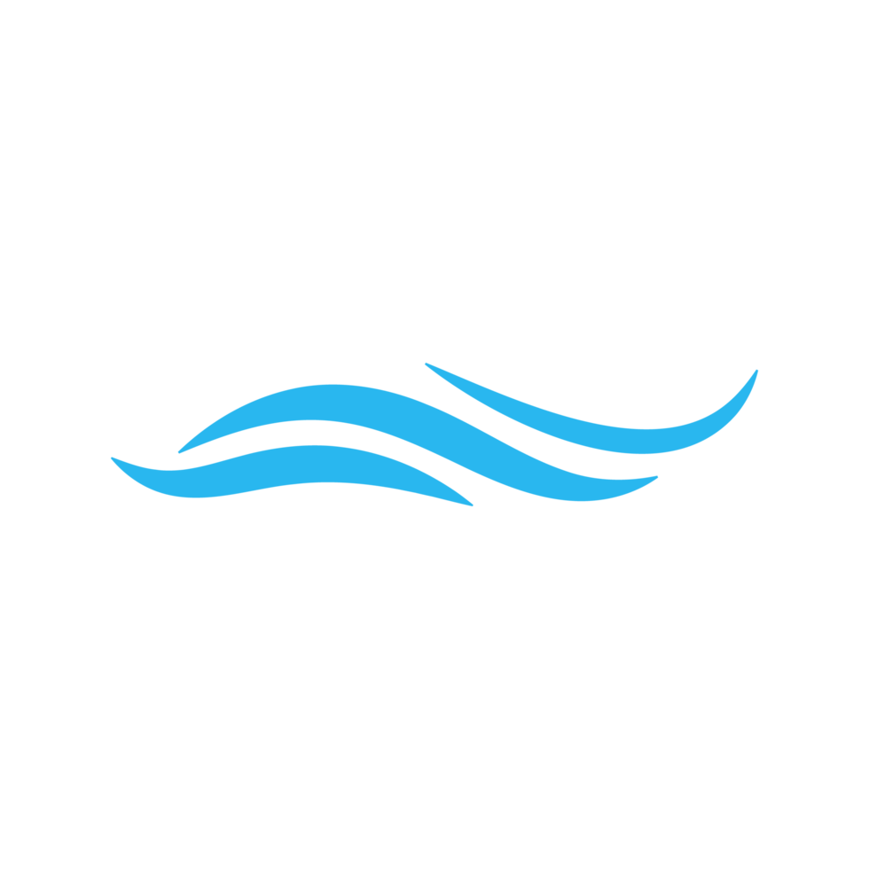 blue water wave line icon in the sea png