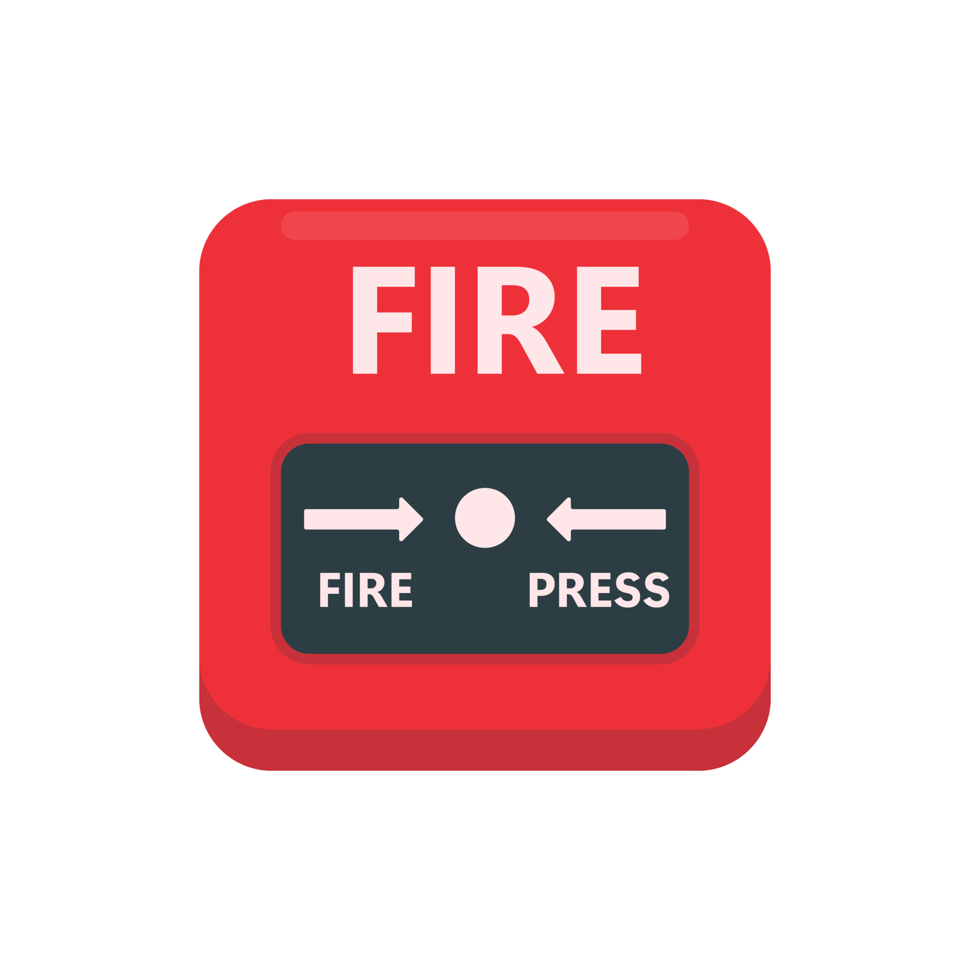 Fire alarm button. A fire alarm alerts people to evacuate the building