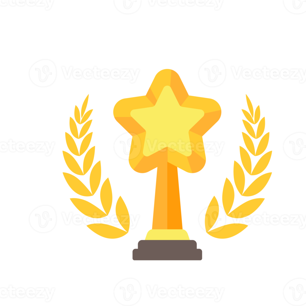 golden star trophy for the winner of the contest png