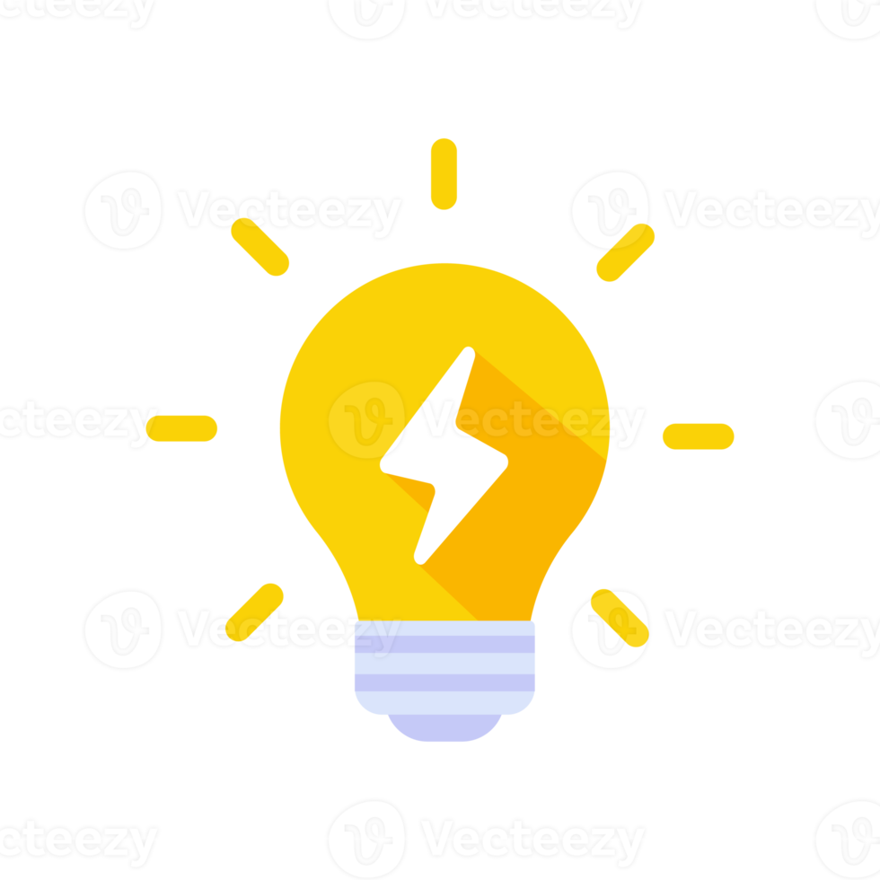Light bulb icon. Light bulb ideas and creativity. Analytical Thinking for Innovation Processing png