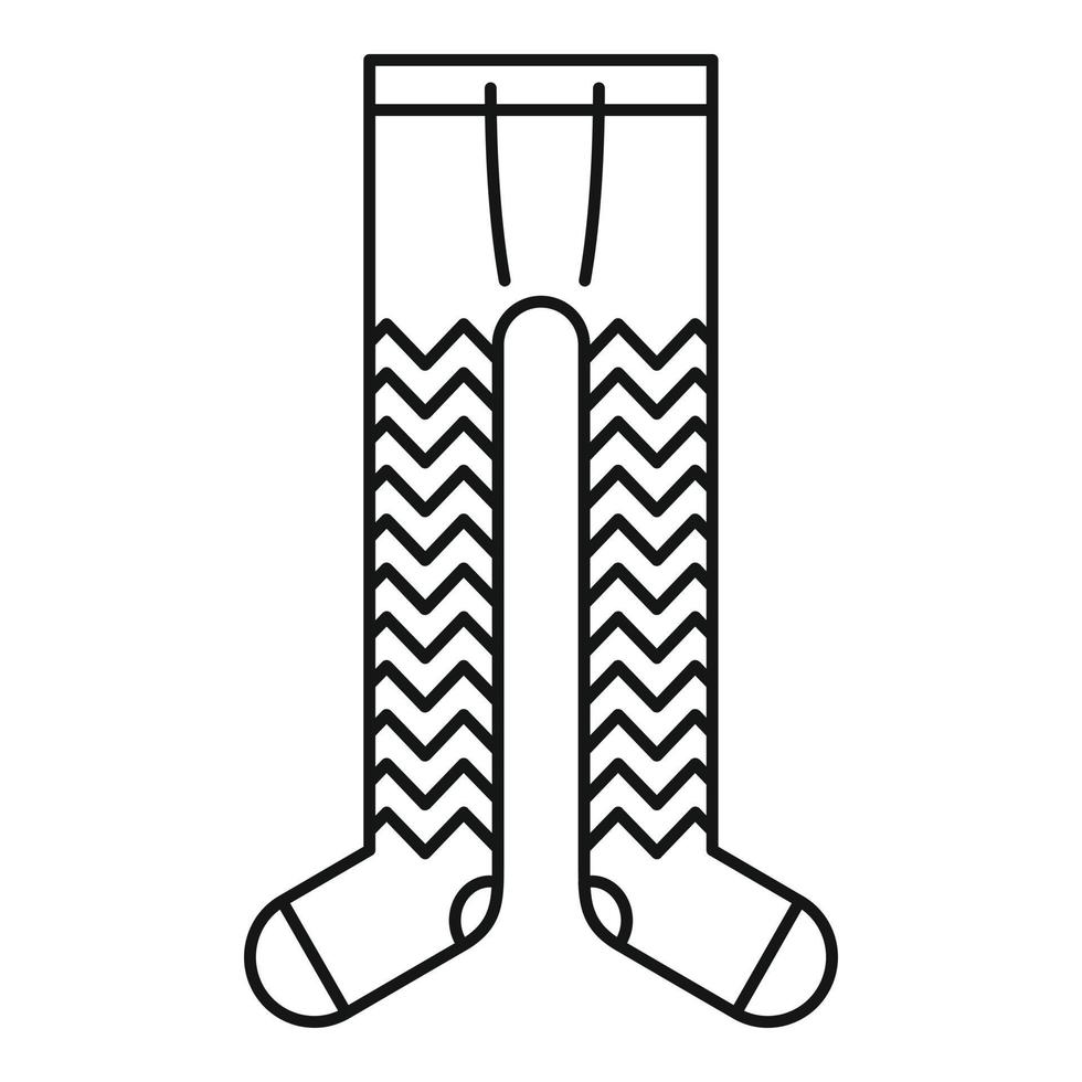 Girl tights icon, outline style vector