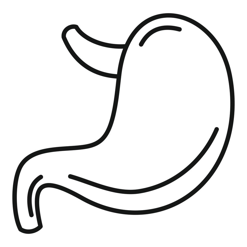 Human stomach icon, outline style vector