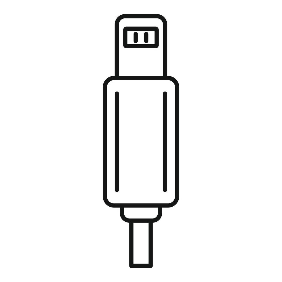 Light cable adapter icon, outline style vector