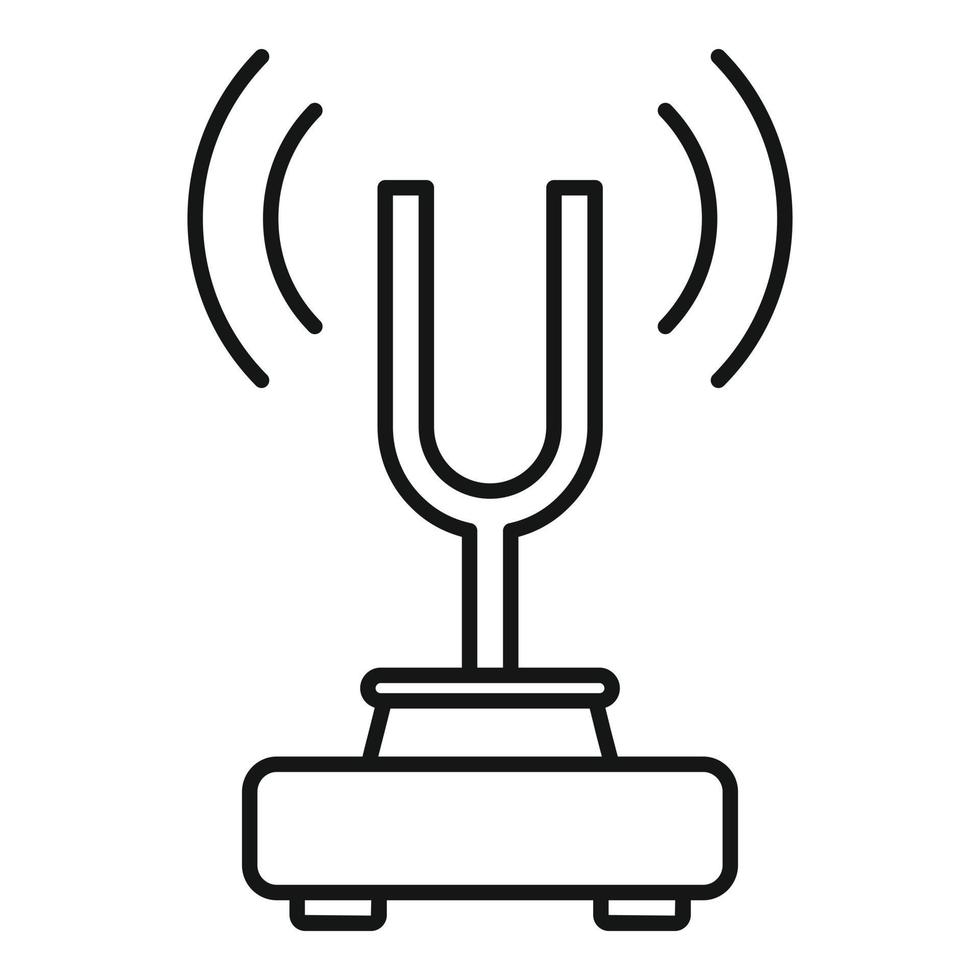 Physics sound stand icon, outline style vector