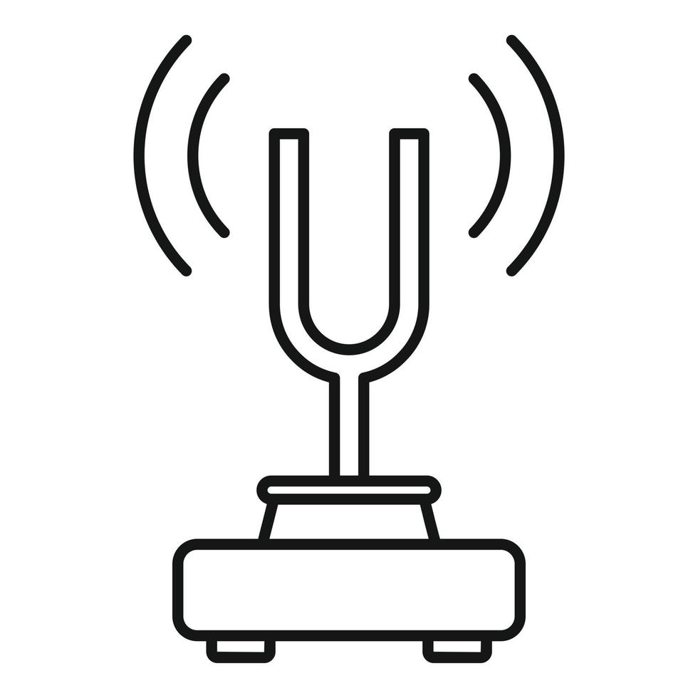 Physics sound stand icon, outline style vector