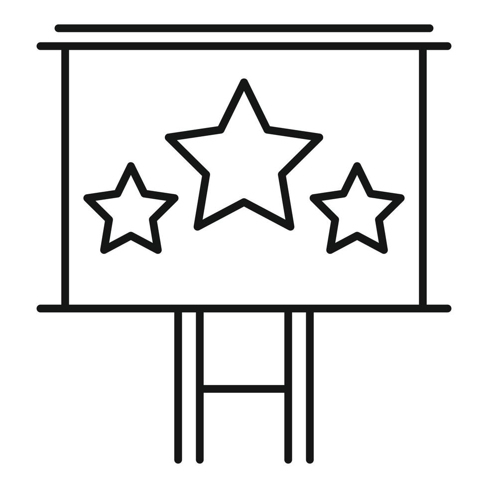 Smm billboard icon, outline style vector