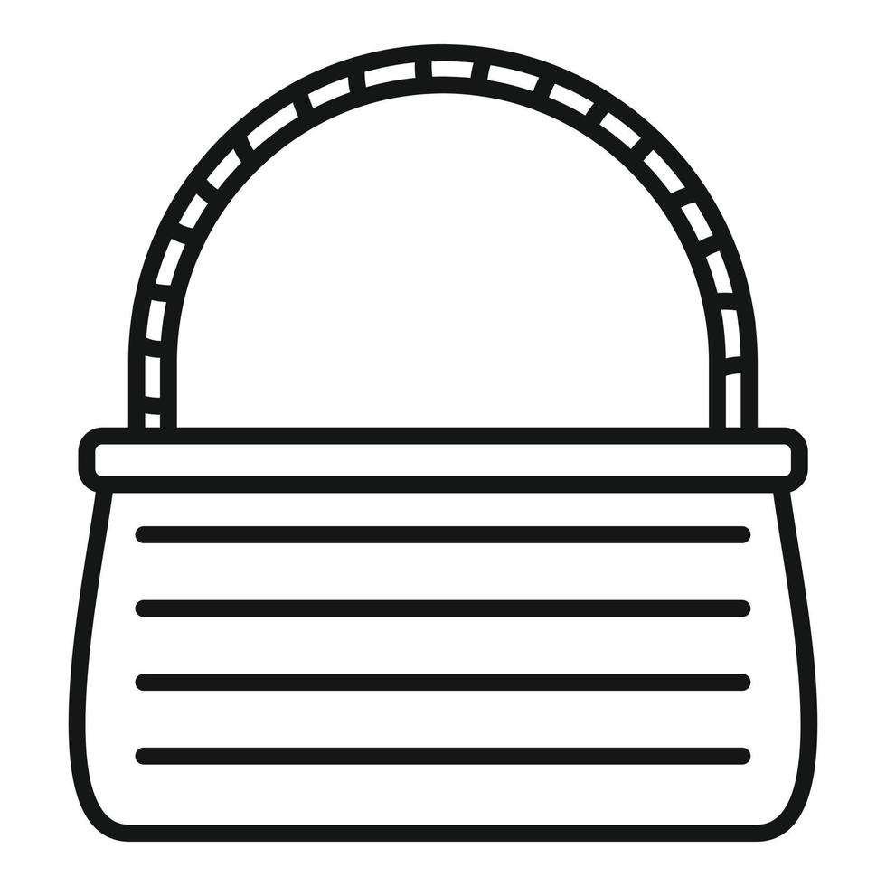 Basketry icon, outline style vector