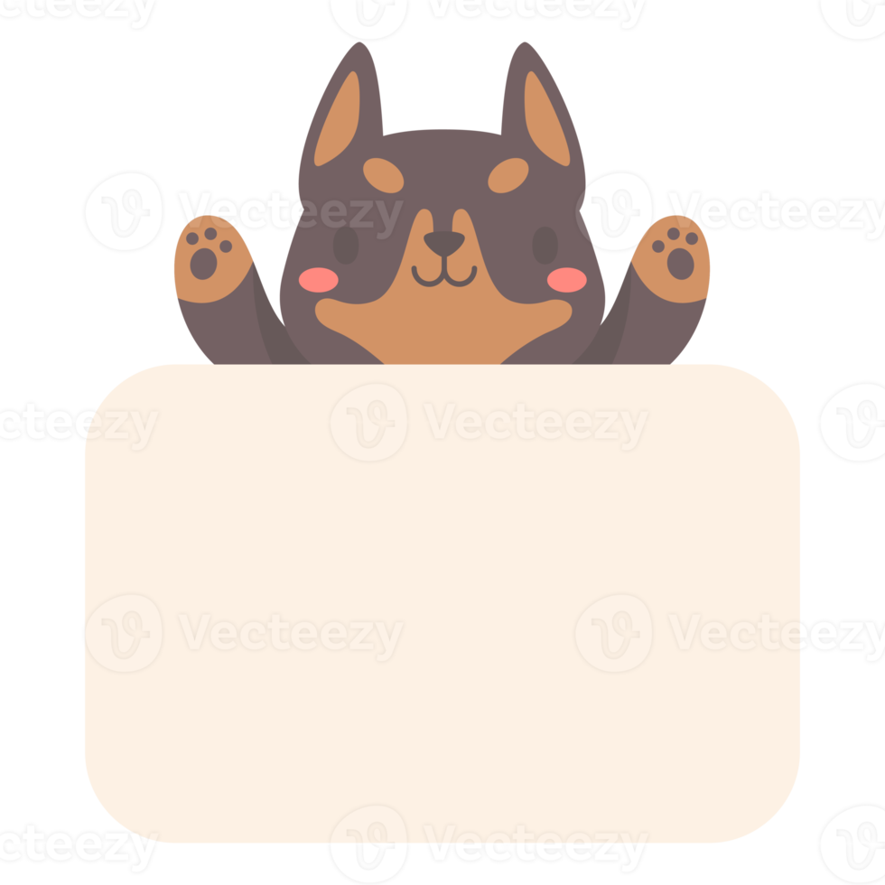 marco de texto de mascota de dibujos animados lindos perros y gatos para niños png
