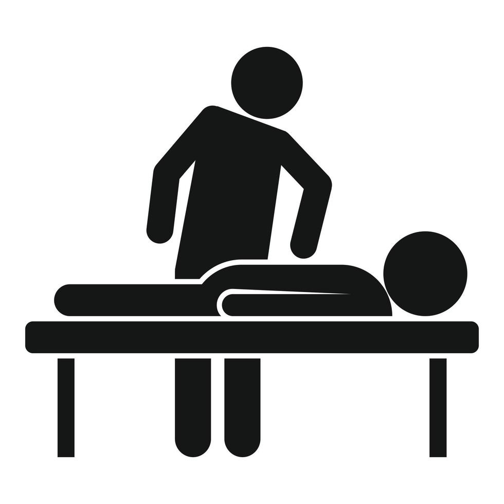 Chiropractor treatment icon, simple style vector