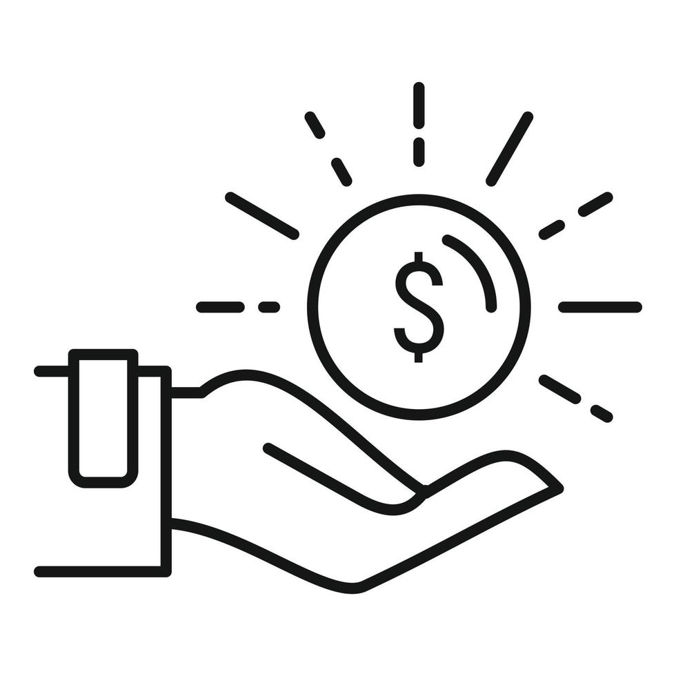 Millionaire keep money icon, outline style vector