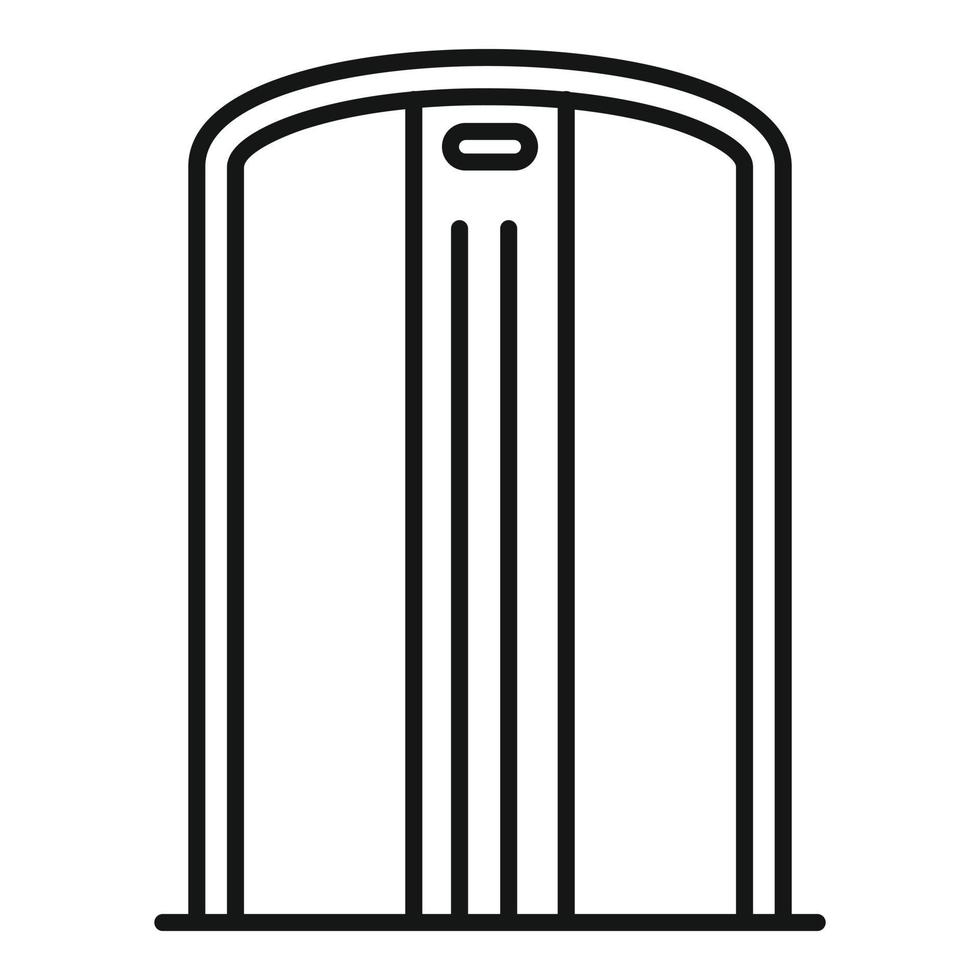 Up elevator icon, outline style vector